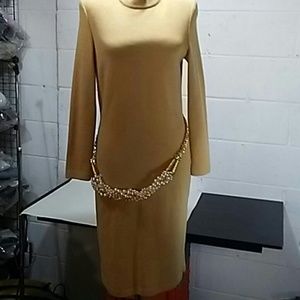 St. John Collection Mock Neck Sweater Dress